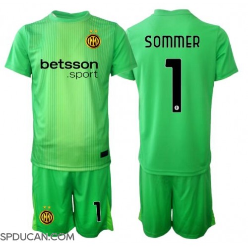 Dječji Nogometni Dres Inter Milan Yann Sommer #1 Golmanski Rezervni 2025-26 Kratak Rukav (+ Kratke hlače)